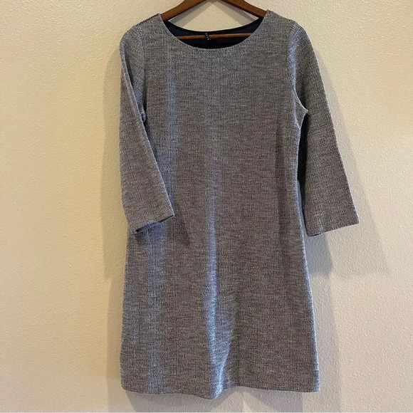 Theory Plentiful Mimi H Tweed Dress Navy M - Picture 2 of 13